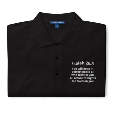 Isaiah 26:3 Premium Polo Verse Shirt