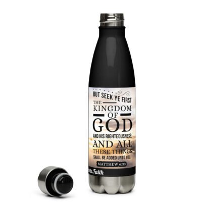 Matthew 6:33 Stainless Steel Verse Water Bottle